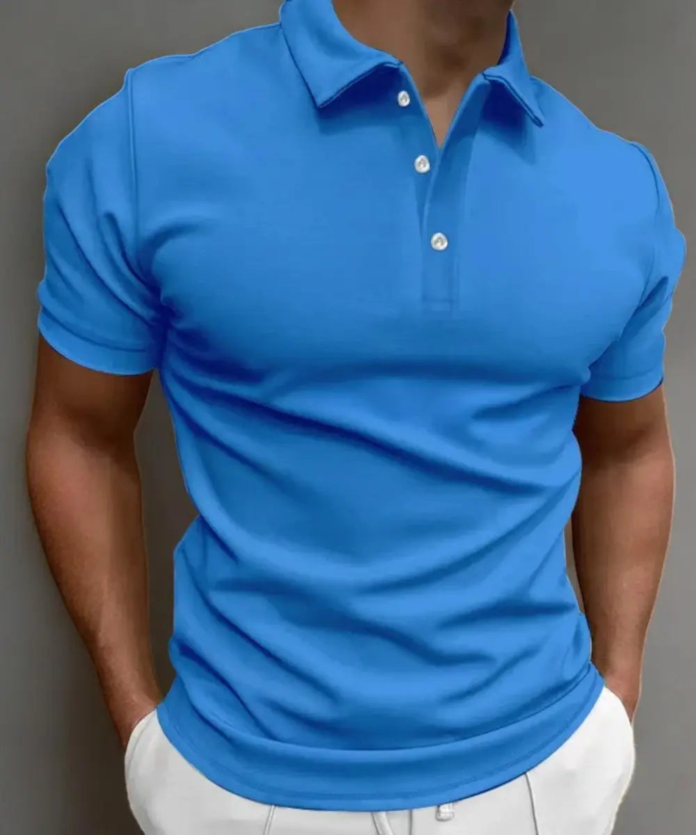 Clyde Zomer Ademend Herenpolo VIQA© NEDERLANDLichtblauw-2XL