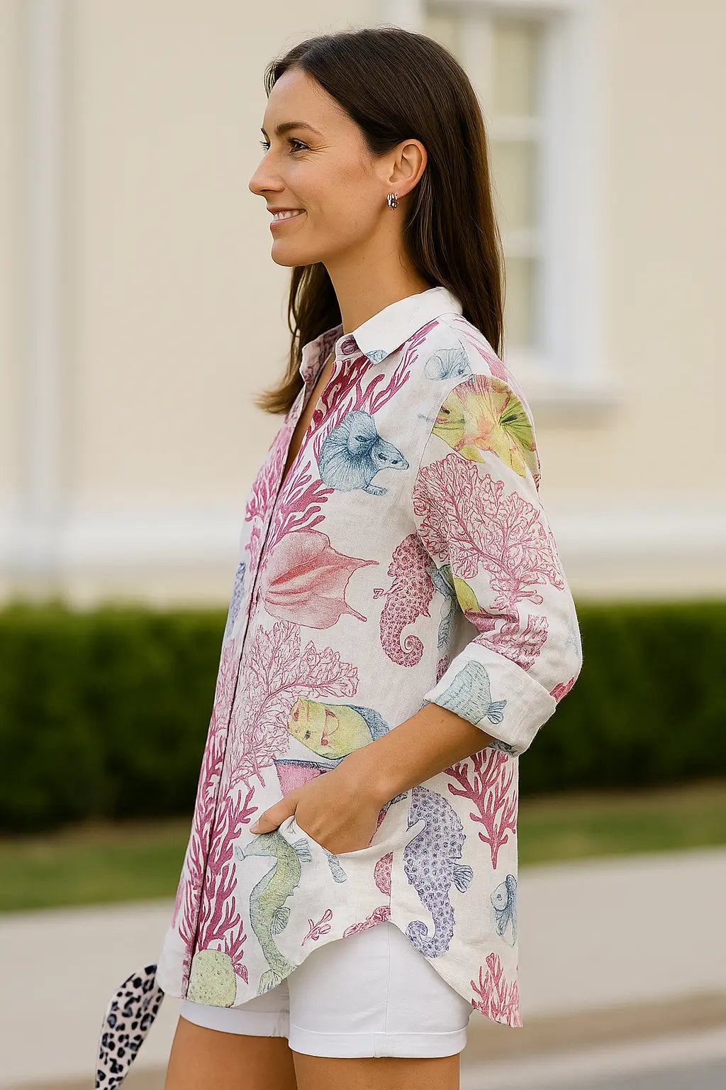 Dames Bloemen Lang Shirt, Zomertrend Halve Mouwen Gedrukte Blouse, Casual Patroon Top | VIQA VIQA© NEDERLAND