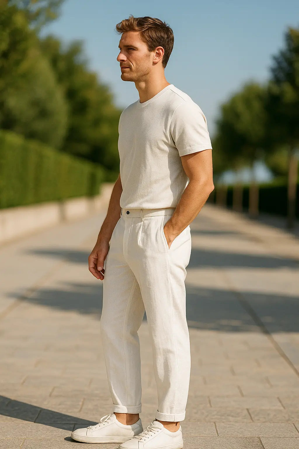 Rechte Broek Voor Heren, Casual Losvallende Broek, Ademend Voor Dagelijks Gebruik Met Zakken | VIQA VIQA© NEDERLAND