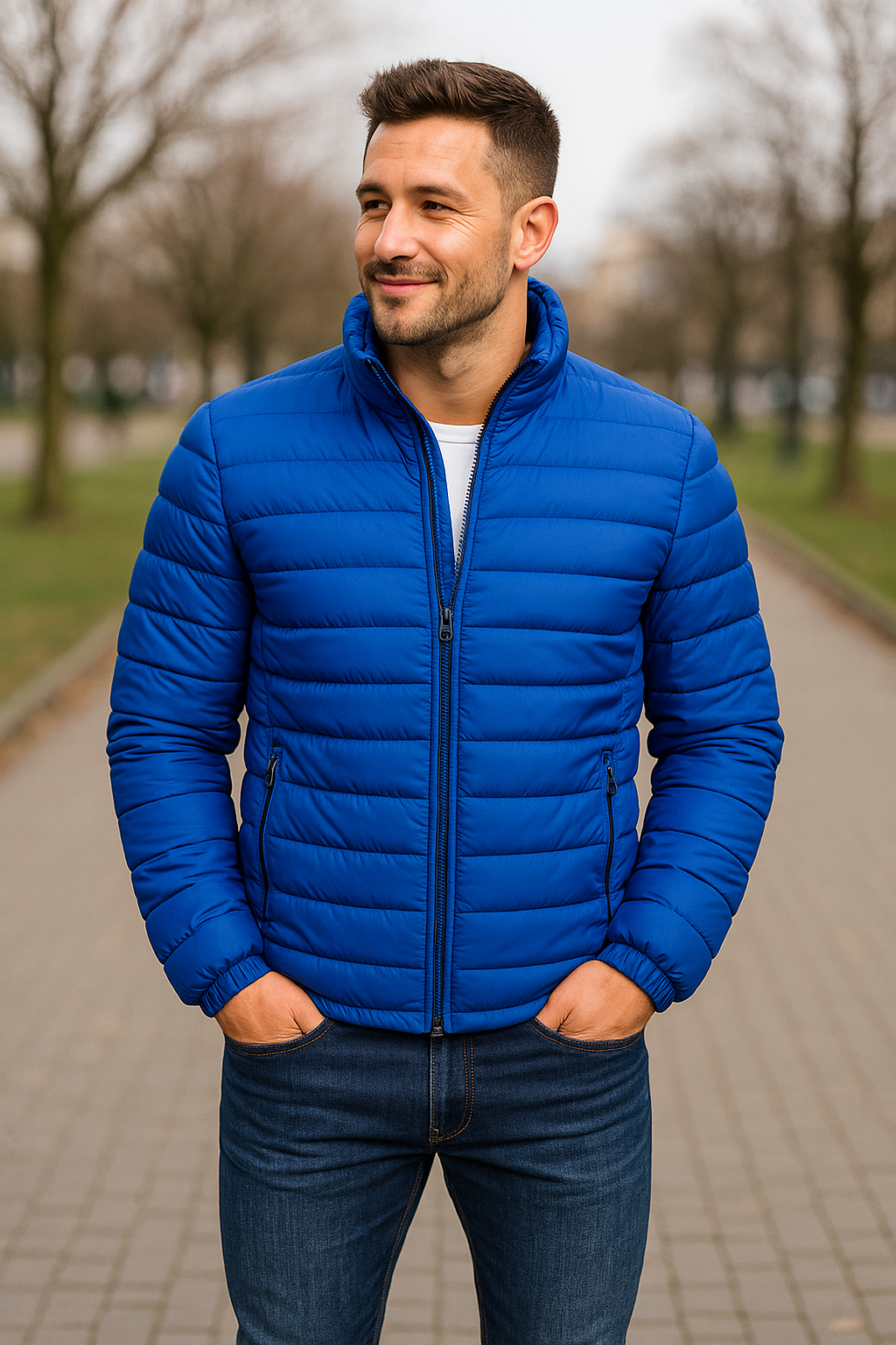 Dikke Gewatteerde Donsjas Voor Heren, Warme Winterjas Met Staande Kraag En Windjack | VIQA VIQA© NEDERLAND