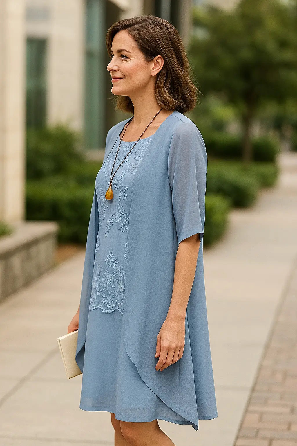 Dames 2-Delige Midi-Jurkenset, Bloemenjurk Zonder Mouwen Met Lang Vest, Outfit Voor Bruiloftsgasten | VIQA VIQA© NEDERLAND