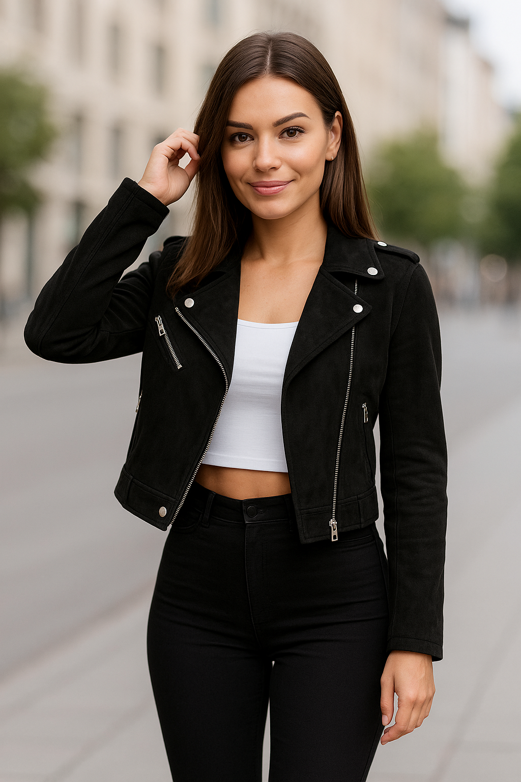 Dames Suede Velvet Korte Jas, Kant Rits Casual Mode Bovenkleding Jas | VIQA VIQA© NEDERLAND