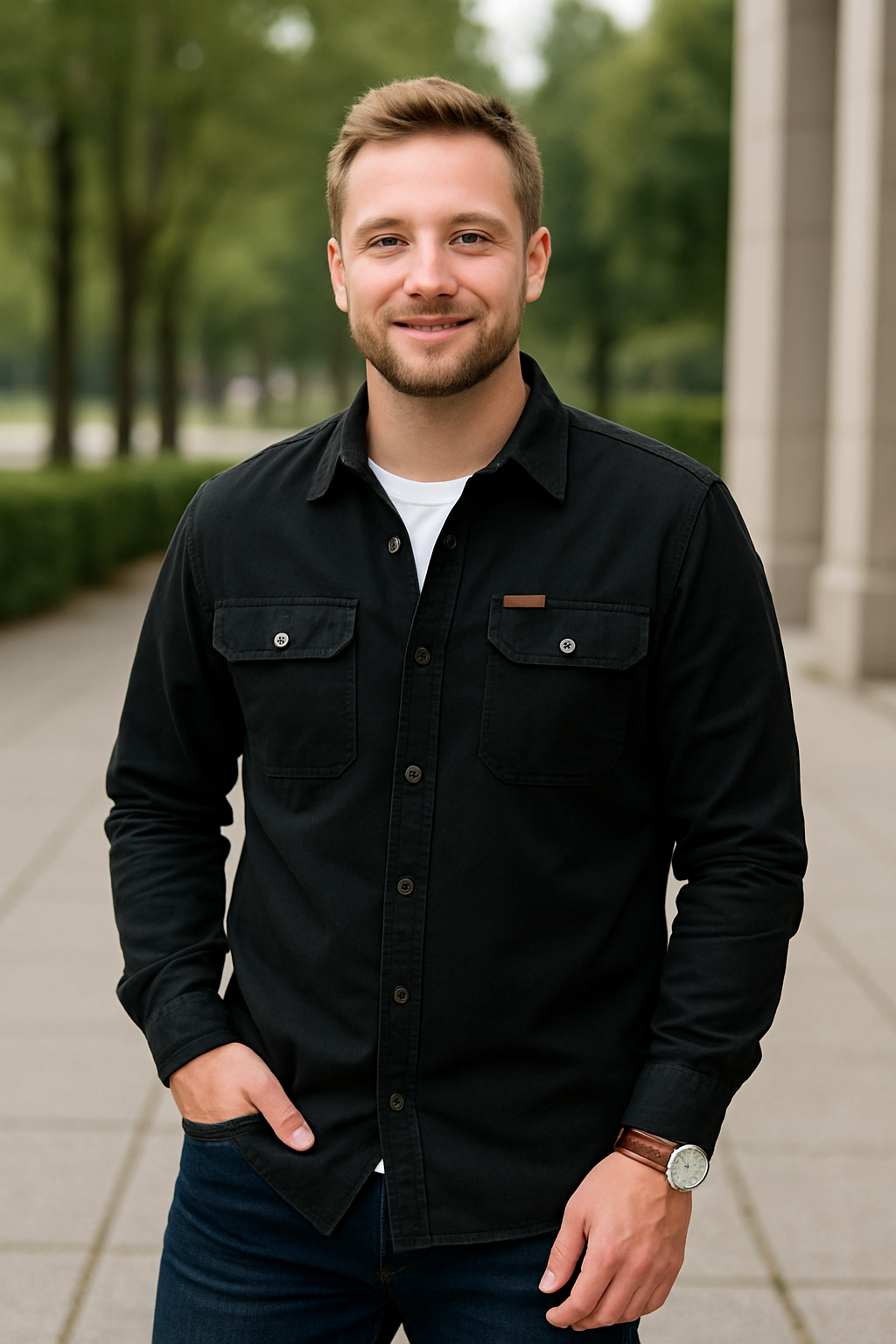 Heren Cargo Shirt, Lange Mouwen, Meerdere Zakken Tactisch Casual Shirt Met Revers | VIQA VIQA© NEDERLAND