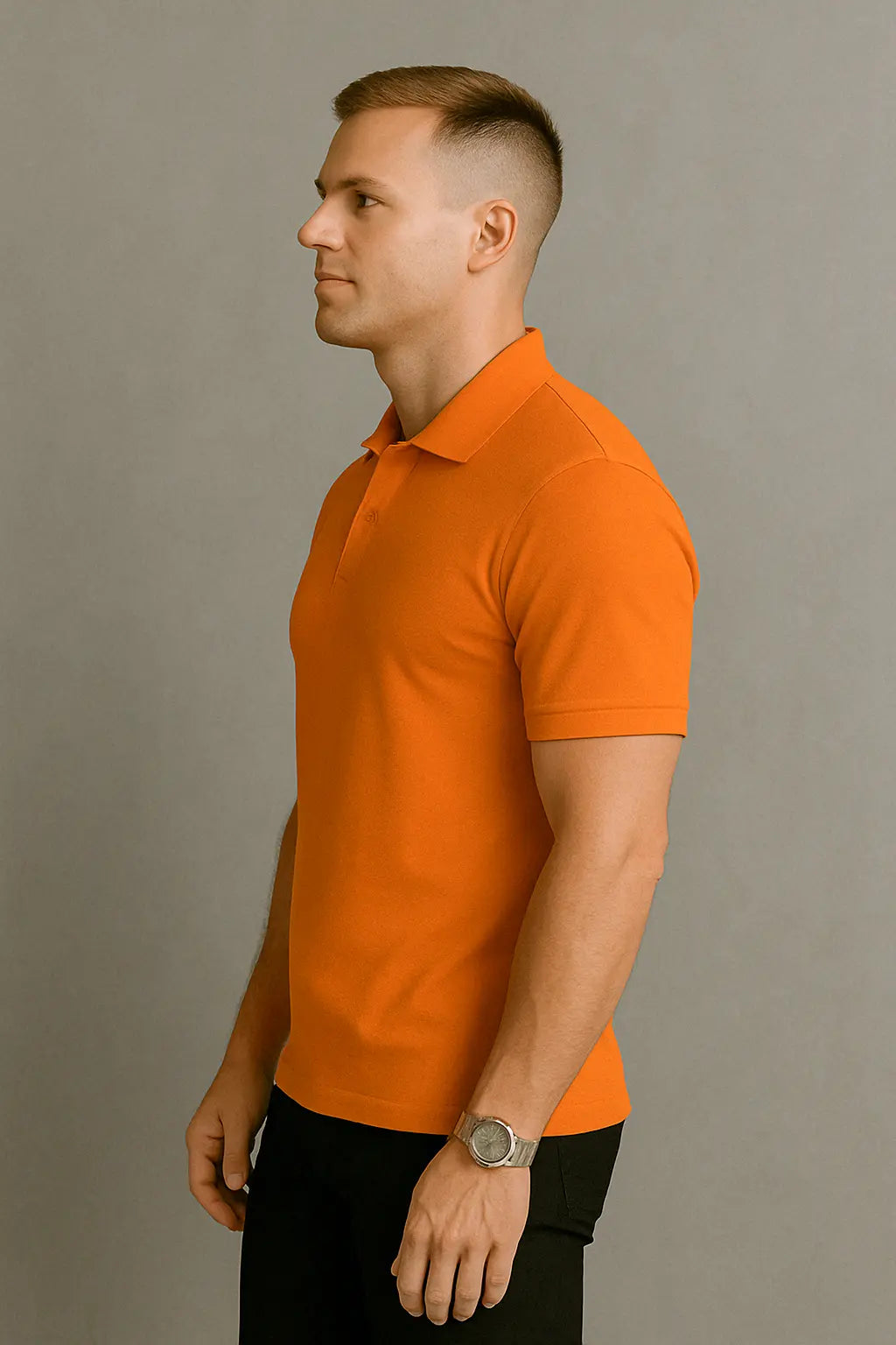 Isaac Oranje Heren Poloshirt Met Korte Mouwen VIQA© NEDERLAND