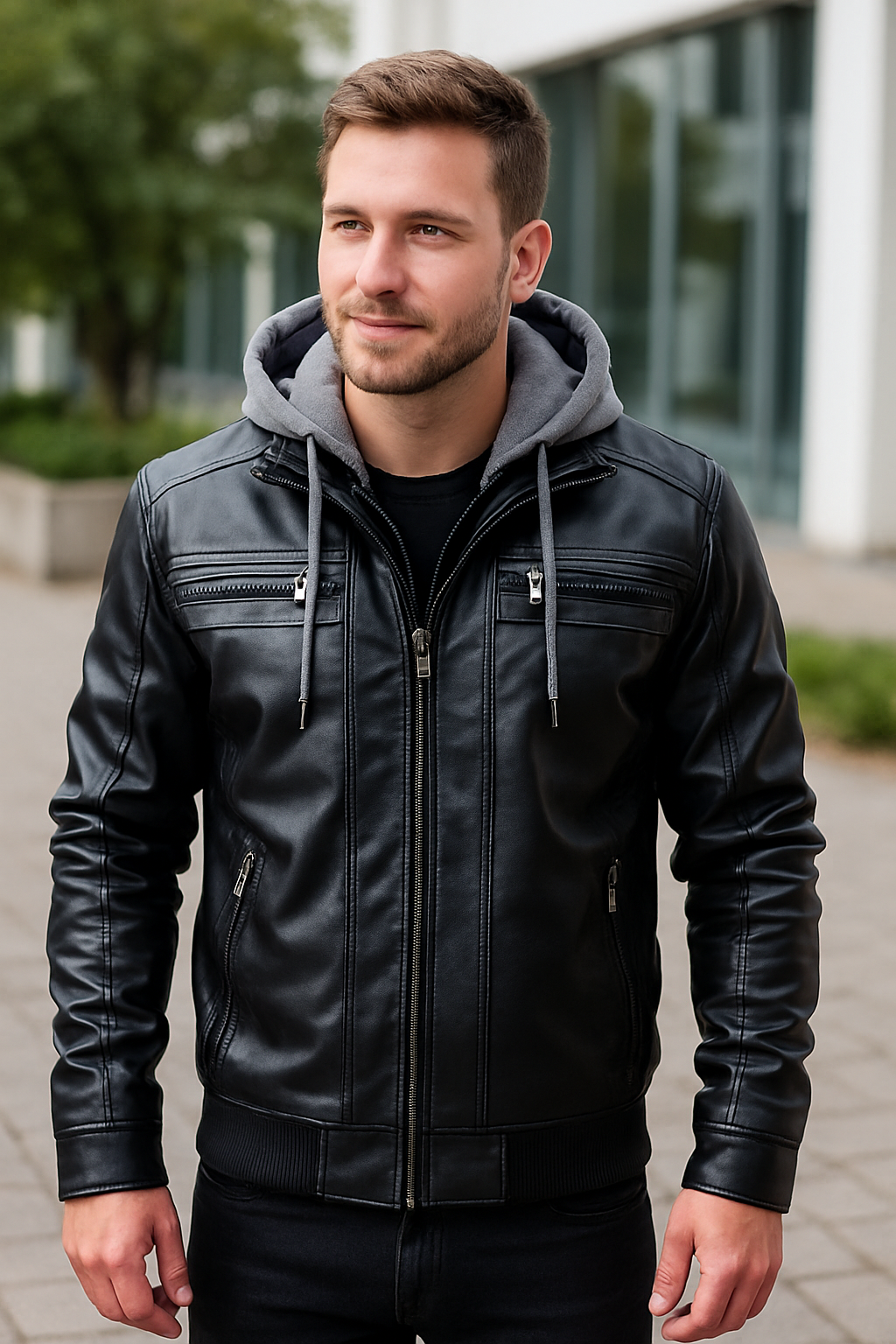 Motorjas Van PU-Leer Voor Heren, Rock-Stijl Businessjas, Casual Bovenkleding Voor Herfst En Winter | VIQA VIQA© NEDERLAND