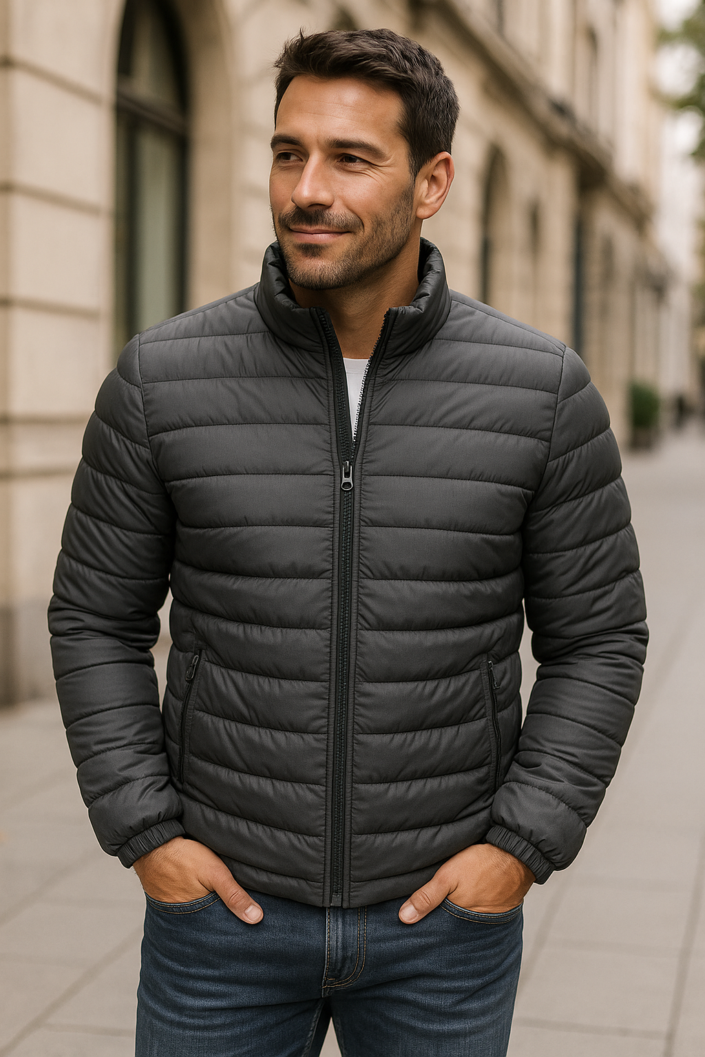 Heren Winter Dikke Katoenen Gewatteerde Donsjas, Warme Casual Staande Kraag Windjack Jas | VIQA VIQA© NEDERLAND