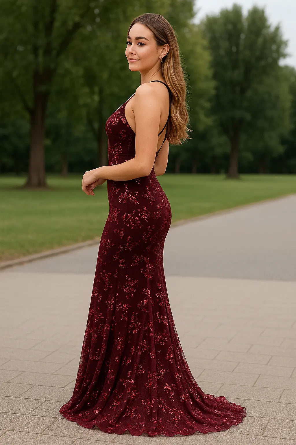 Dames Pailletten Bodycon Maxi Jurk, Sexy V-hals Spaghettibandjes Rugloze Avond Feestkleding | VIQA VIQA© NEDERLAND