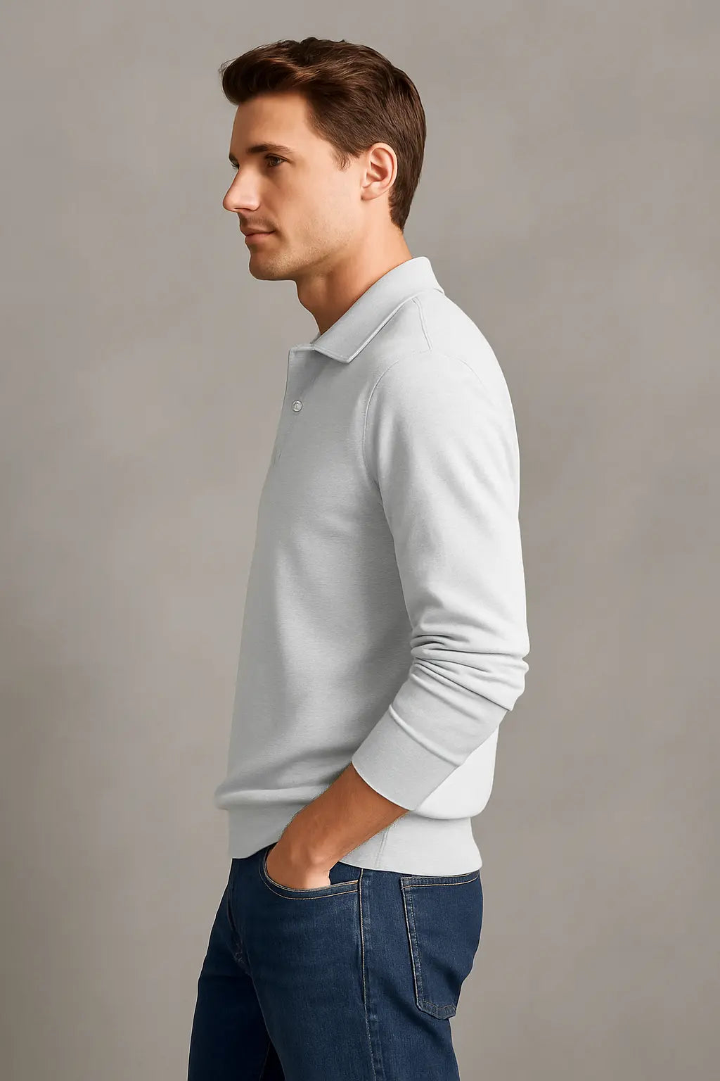 Darren Heren Zomerpolo Met Lange Mouwen VIQA© NEDERLAND