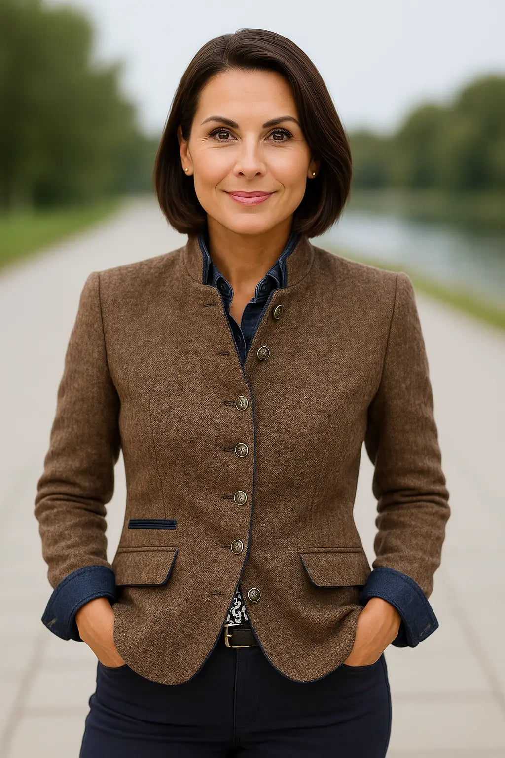 Winterjas Voor Dames, Slim Pasvorm Jasje Met Rechte Kraag, Elegante Casual Winterjas Met Rechte Kraag | VIQA VIQA© NEDERLAND