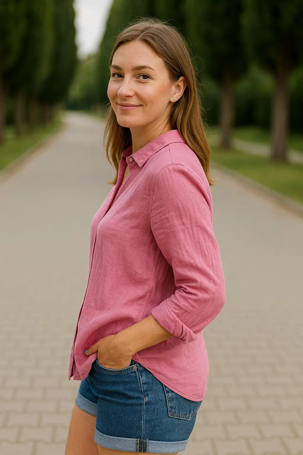 Katoenen Dames Blouse, Vrijetijdskleding Lange Mouwen Shirt, Effen Gekleurde Kraag Top | VIQA VIQA© NEDERLAND