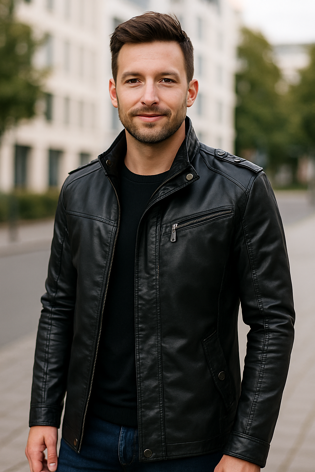 Heren Lange Leren Jas, Vintage Stijl Herfst Winterjas Met Zakken, Casual Warme Parka | VIQA VIQA© NEDERLAND