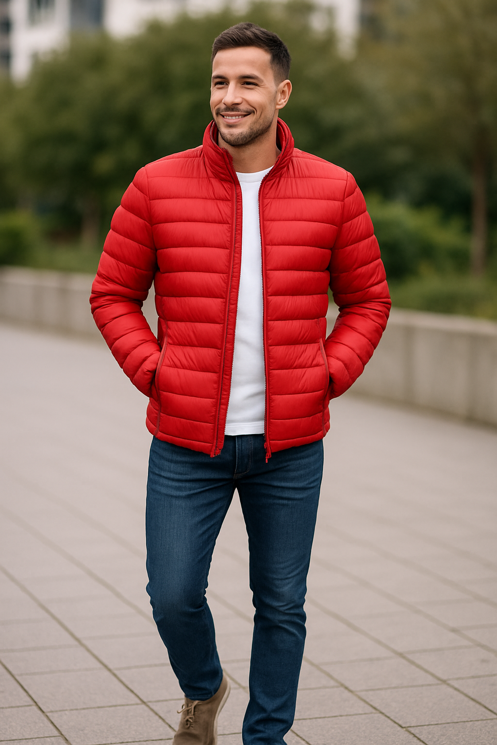 Heren Winter Gewatteerde Donsjas, Dikke Warme Staande Kraag Casual Windjack | VIQA VIQA© NEDERLAND