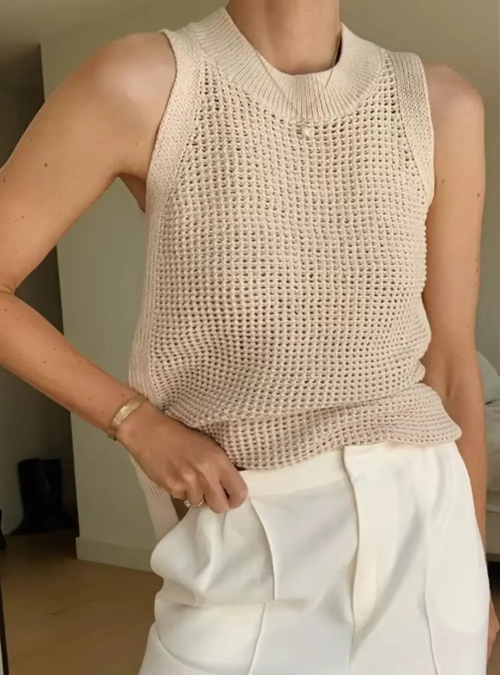 Lucie Zomer Gebreide Tanktop VIQA© NEDERLAND