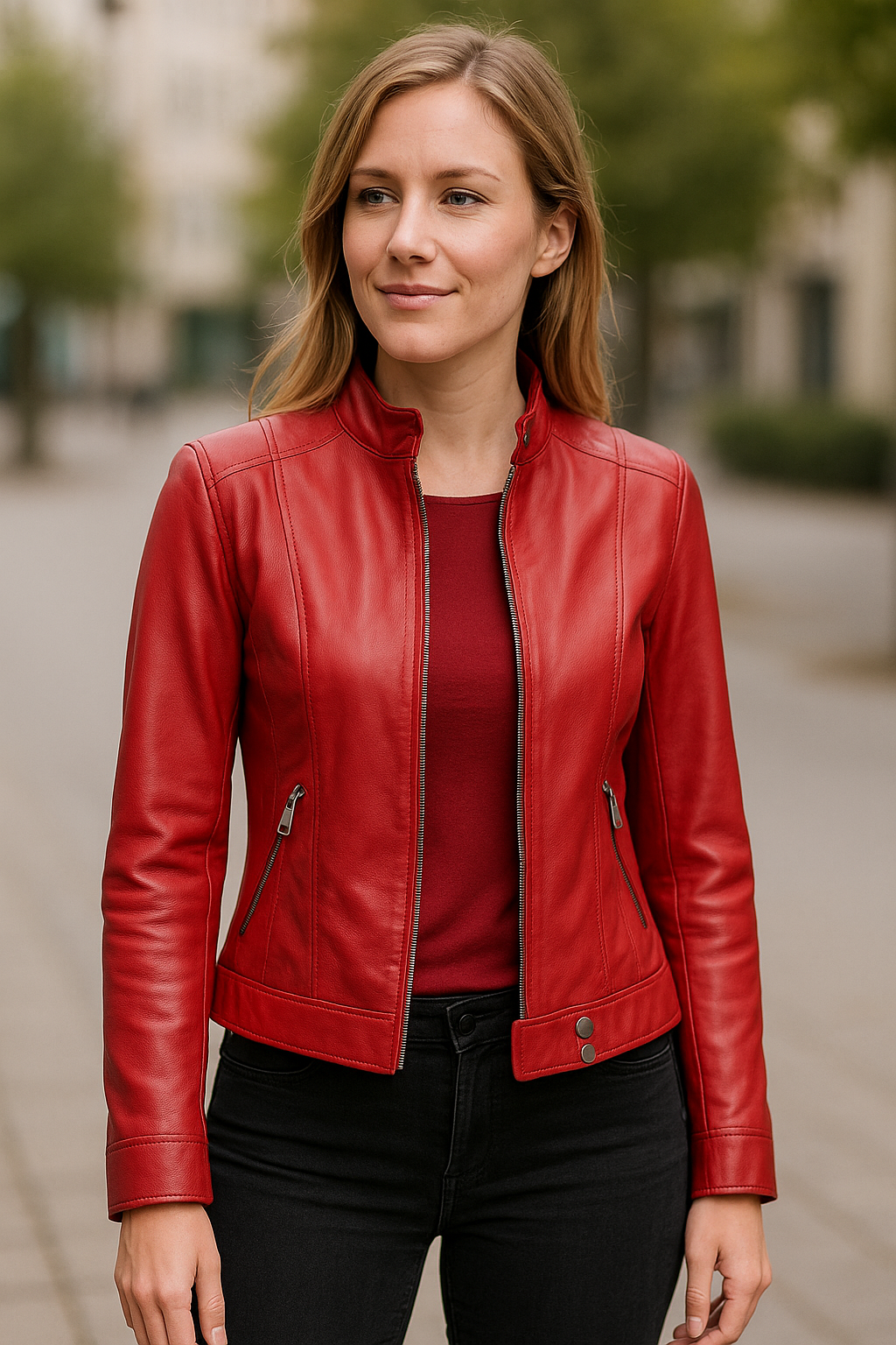 Dames Faux Lederen Jas, Rits Met Zakken Winter Herfst Casual Bovenkleding Jas | VIQA VIQA© NEDERLAND