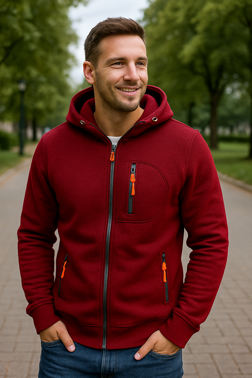 Heren rits Hoodie, Casual Sweatshirt Met Lange Mouwen, Winterjas | VIQA VIQA© NEDERLAND