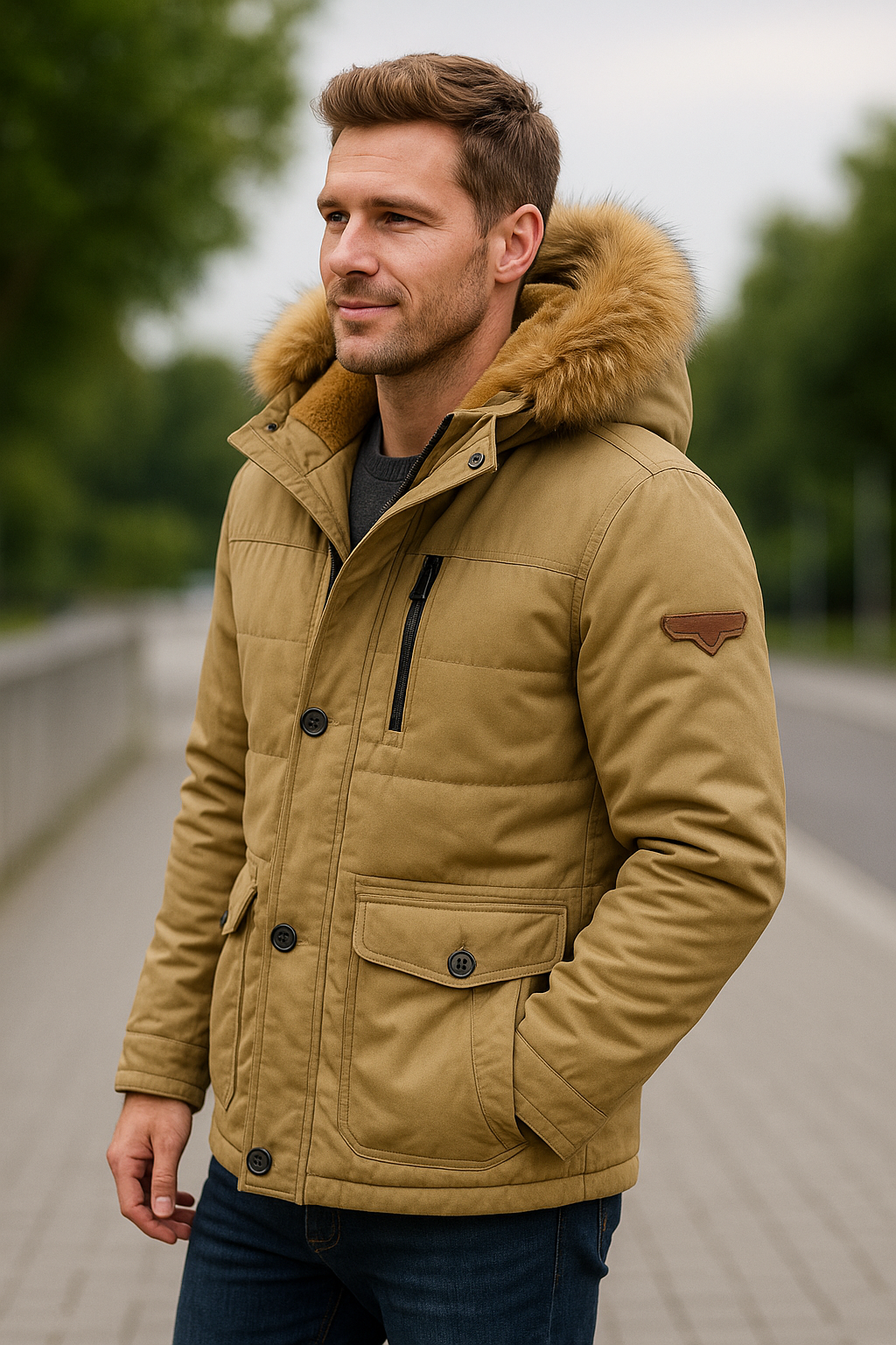 Heren Winterparka, Dikke Fluwelen Outdoorjas Met Meerdere Zakken, Warme Casual Parka | VIQA VIQA© NEDERLAND