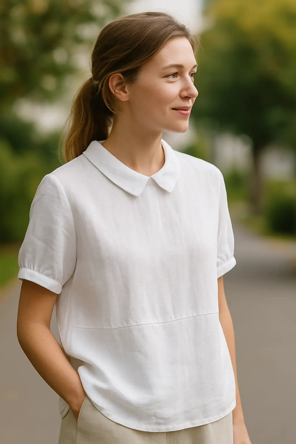 Dames Casual Blouse, Korte Mouwen Revers Pullover Shirt, Effen Kleur Top | VIQA VIQA© NEDERLAND