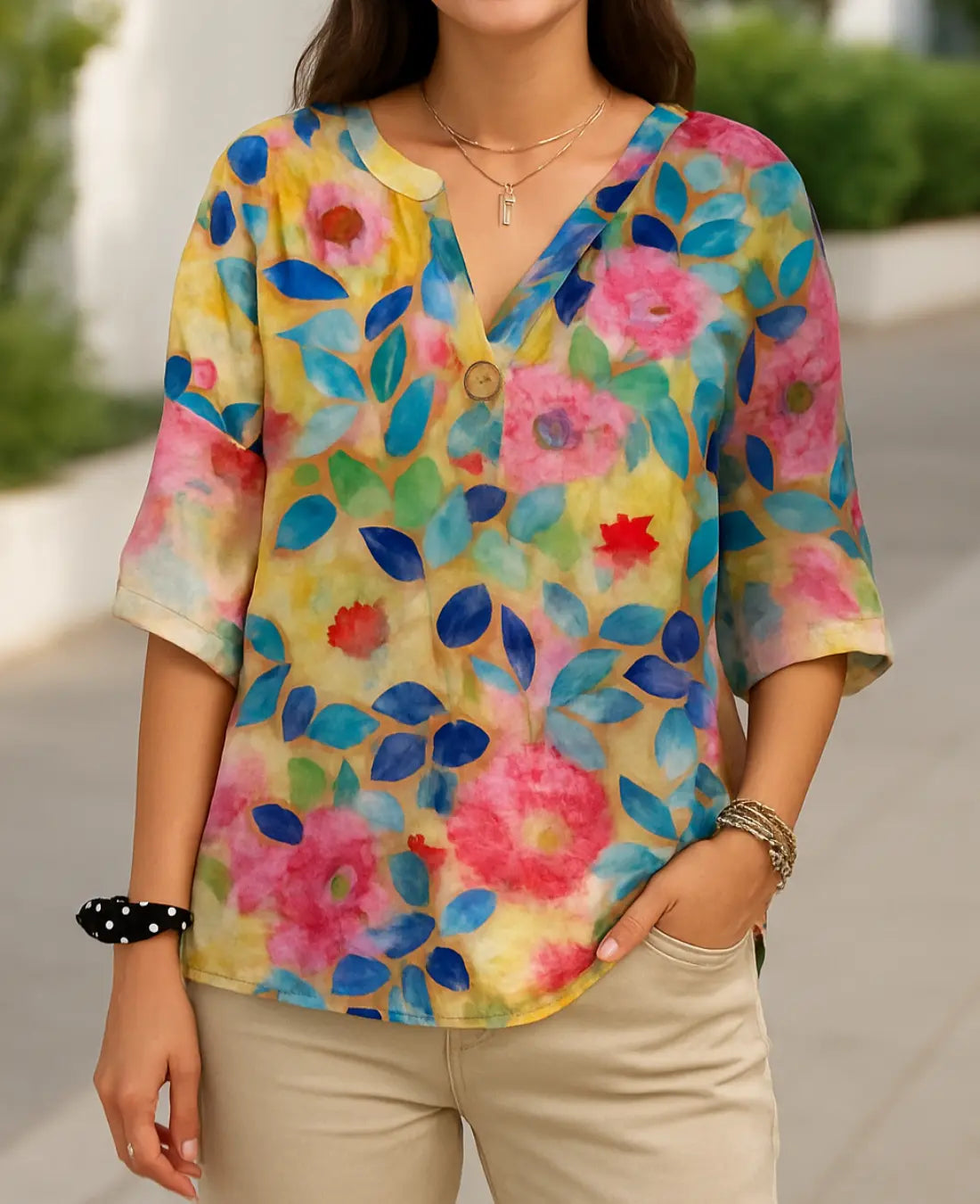 Nicole Elegante Bloemen Blouse VIQA© NEDERLAND