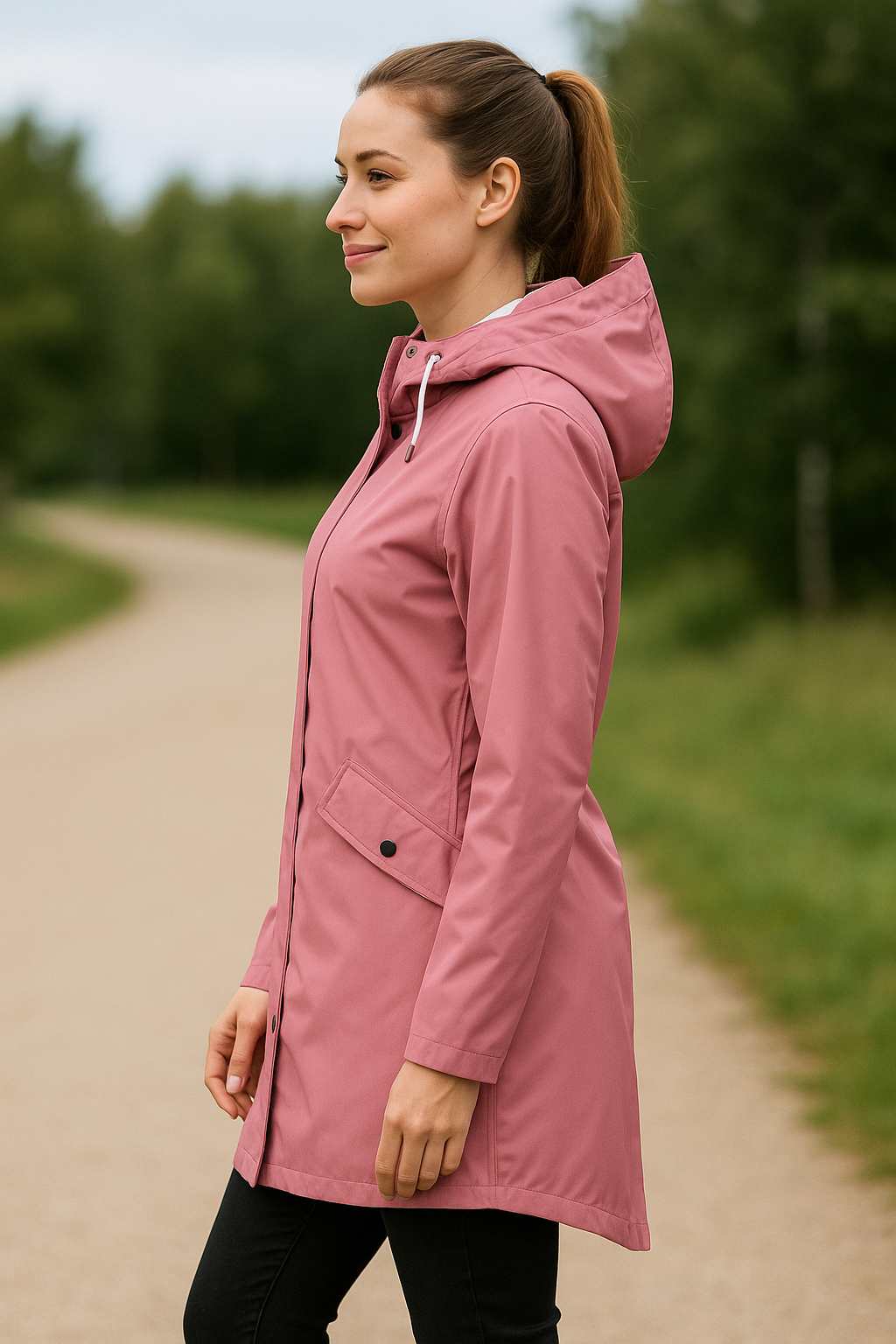 Dames Waterdichte Lange Regenjas, Capuchon Windbreaker Jas, Outdoor Casual Winddichte Jas | VIQA VIQA© NEDERLAND