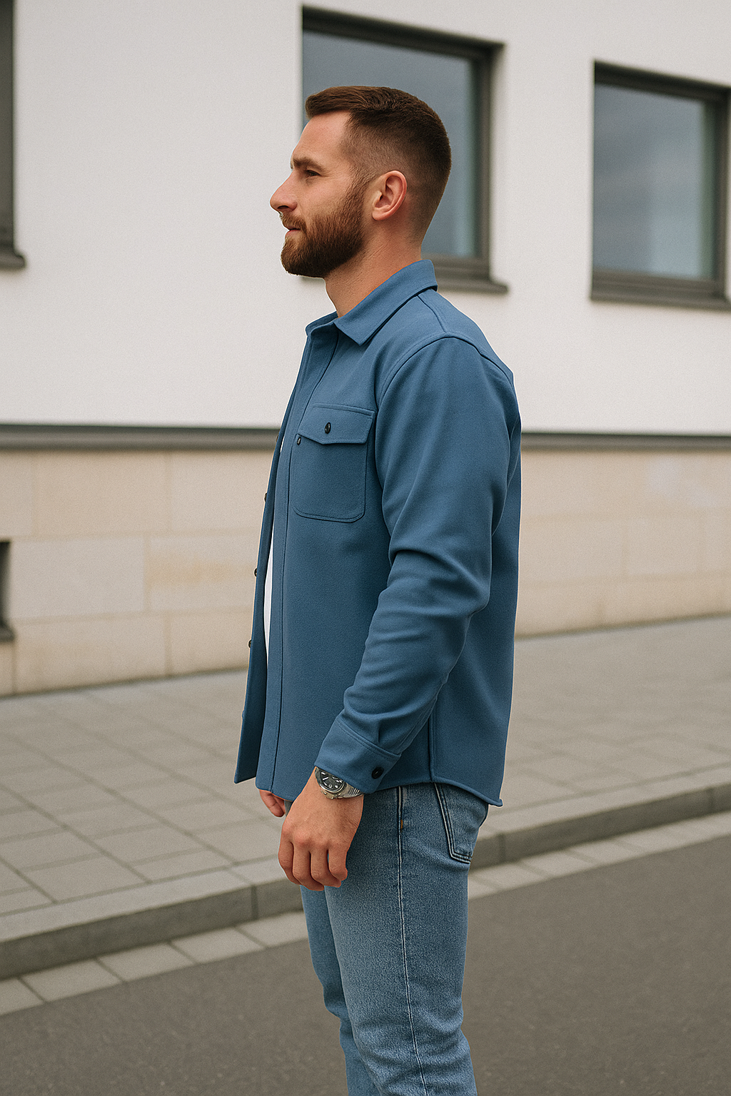 Casual Overhemdjasje Voor Heren, Enkelrijks Jasje Met Lange Mouwen En Revers, Gerfst, Winter Bovenkleding | VIQA VIQA© NEDERLAND