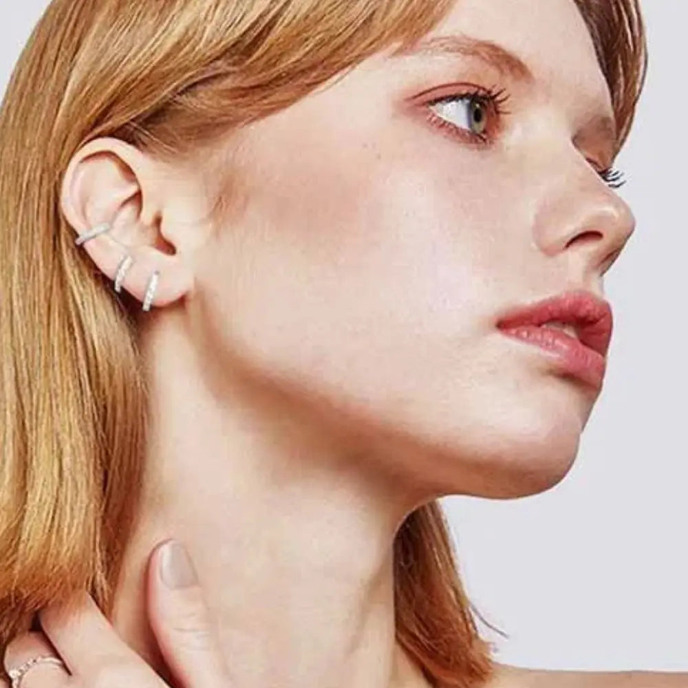 Zirkonia 925 Sterling Zilveren Hoepel Oorbellen VIQA© NEDERLAND