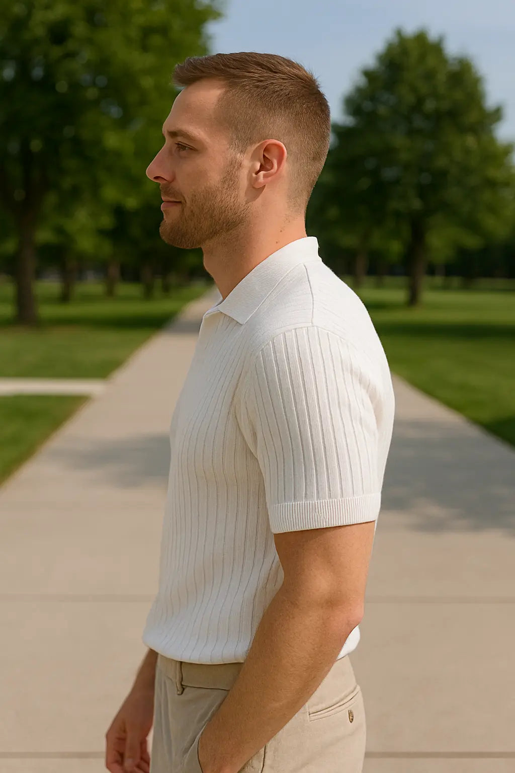 Heren Zomer Poloshirt, Effen Keur Gebreide Korte Mouwen Top, Casual Veelzijdige Mode T-shirt | VIQA VIQA© NEDERLAND