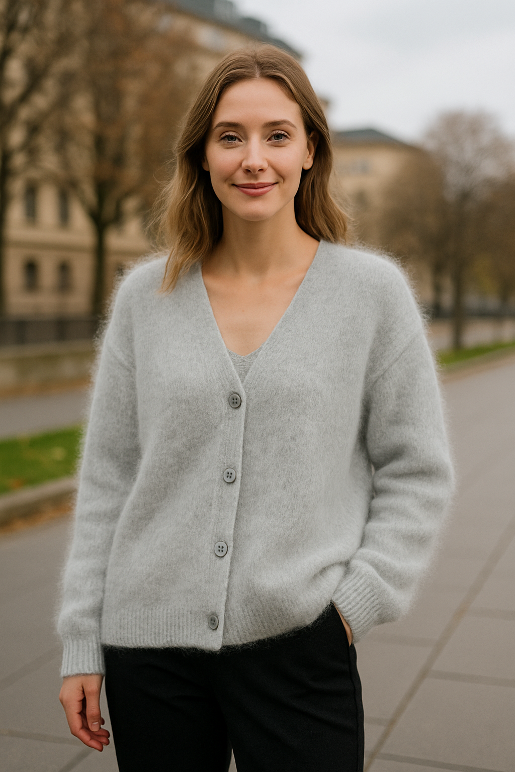 Damesvest Met V-Hals, Gebreide Trui Jas Met Lange Mouwen En Knopen, Casual Effen Jas | VIQA VIQA© NEDERLAND