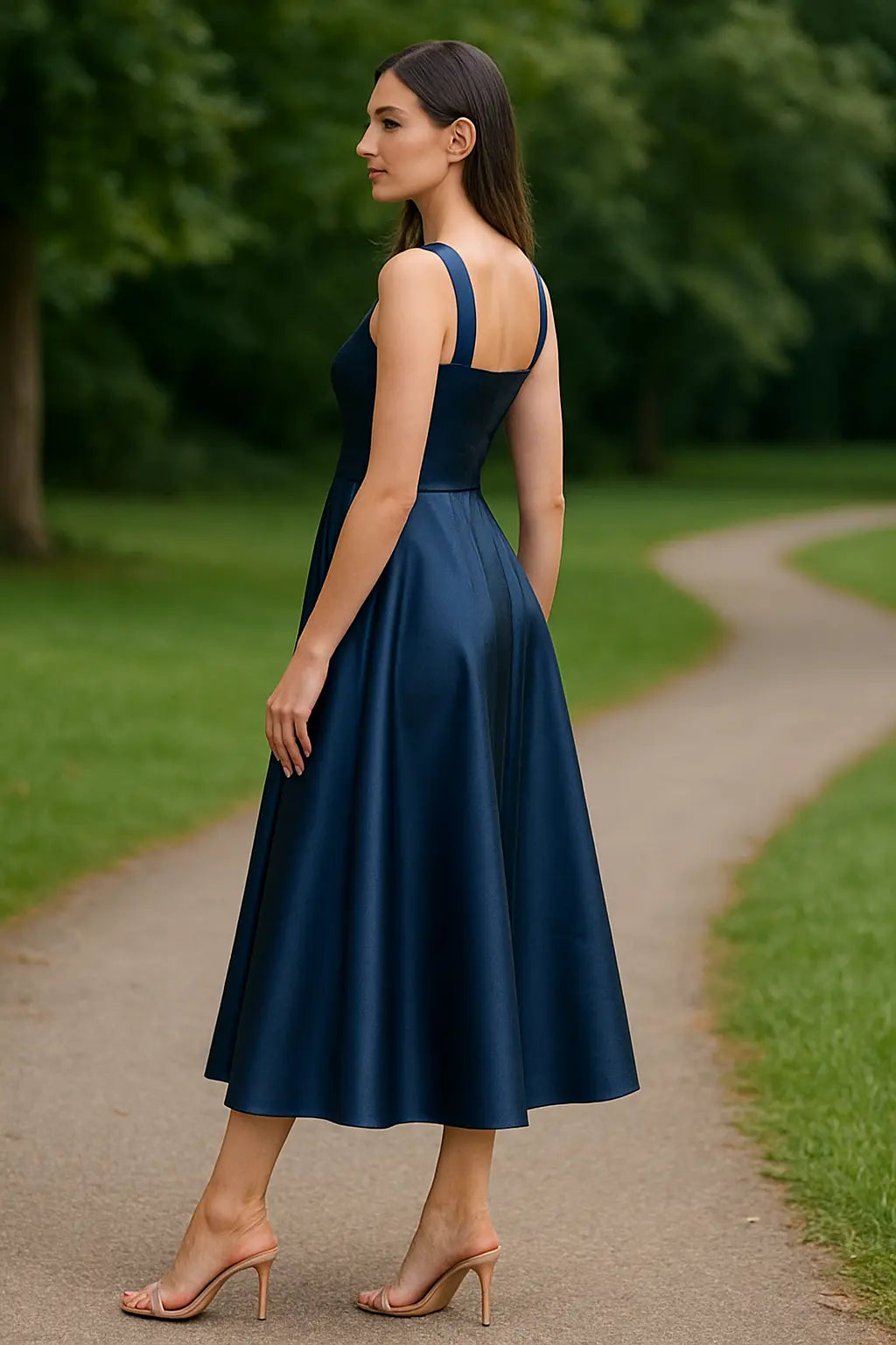 Dames Mouwloze A-Line Jurk, Vierkante Hals Hoge Taille Zomerfeest Cocktail Jurk | VIQA VIQA© NEDERLAND