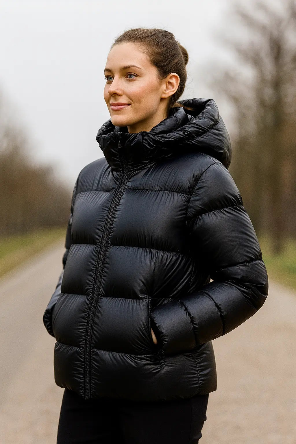 Dames Parka Winter Donsjack, Wit Eendendons Jas met Capuchon, Sneeuwkleding | VIQA VIQA© NEDERLAND