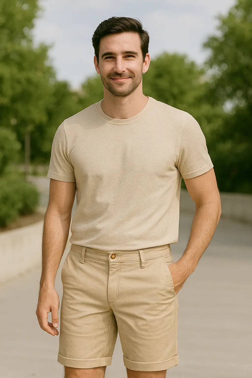 Heren Katoenen Shorts, Elastische Taille Korte Broek, Casual Hoge Kwaliteit Zomer Kleding | VIQA VIQA© NEDERLAND