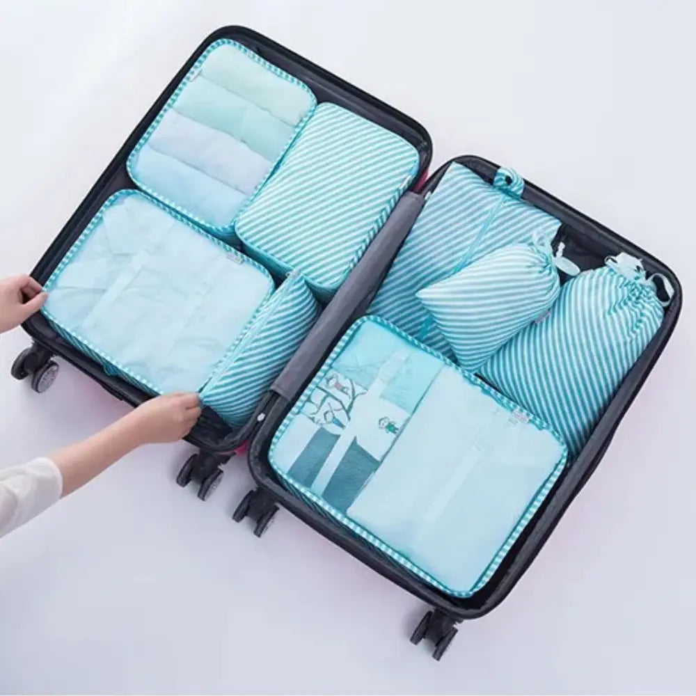 7-Delige Opbergtassenset Voor Reisorganisatoren VIQA© NEDERLANDBlauw