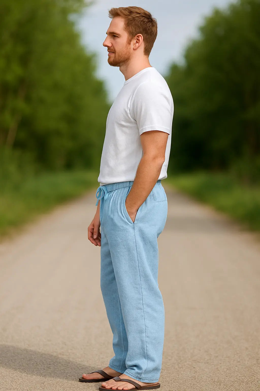 Heren Zomerbroek, Ademende Losse Rechte Broek, Casual Effen Kleur Streetwear | VIQA VIQA© NEDERLAND