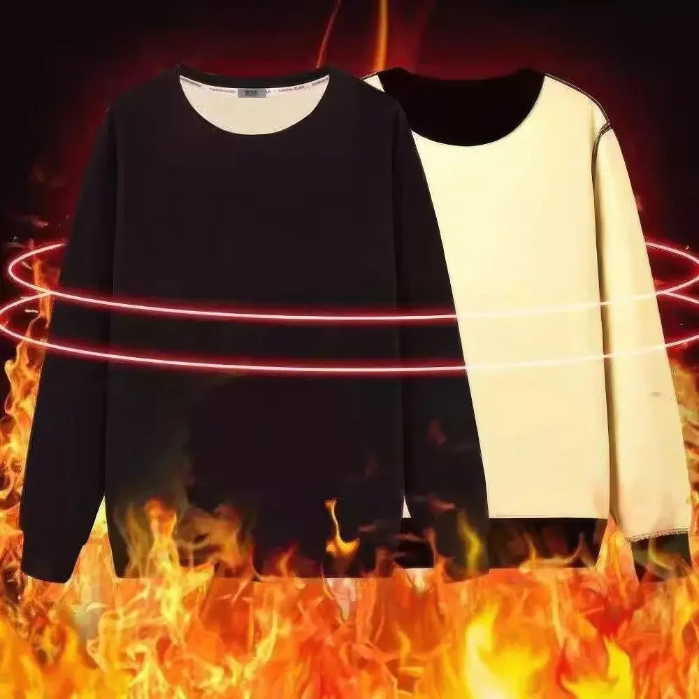 Effen Heren Sweatshirt Van Dik Pluche VIQA© NEDERLAND