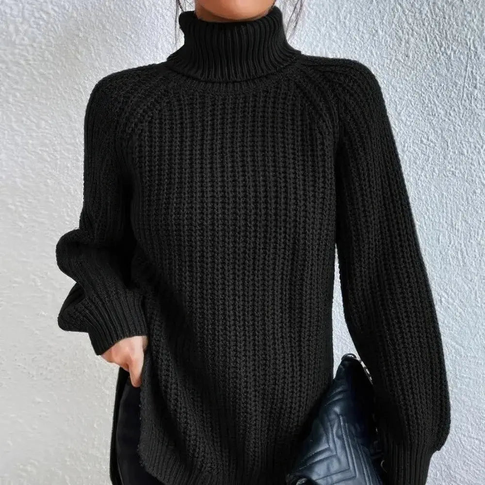 Gebreide Damestrui Met Hoge Hals VIQA© NEDERLANDZwart-XL