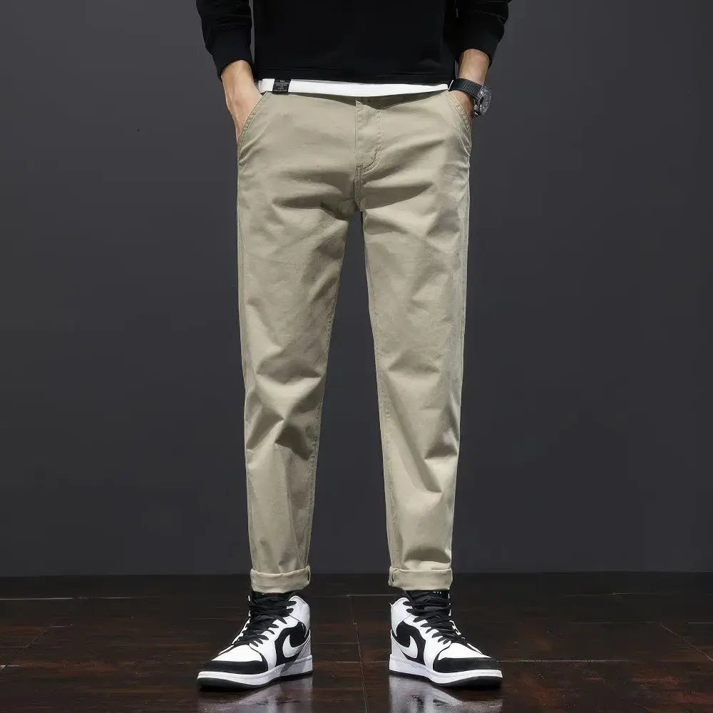 Heren Stretch Casual Katoenen Chino's VIQA© NEDERLANDKhaki-38