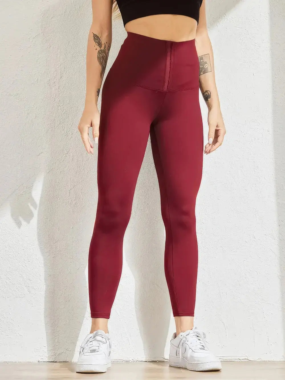 Dames Legging Met Buikband En Hoge Taille VIQA© NEDERLANDRood-XL