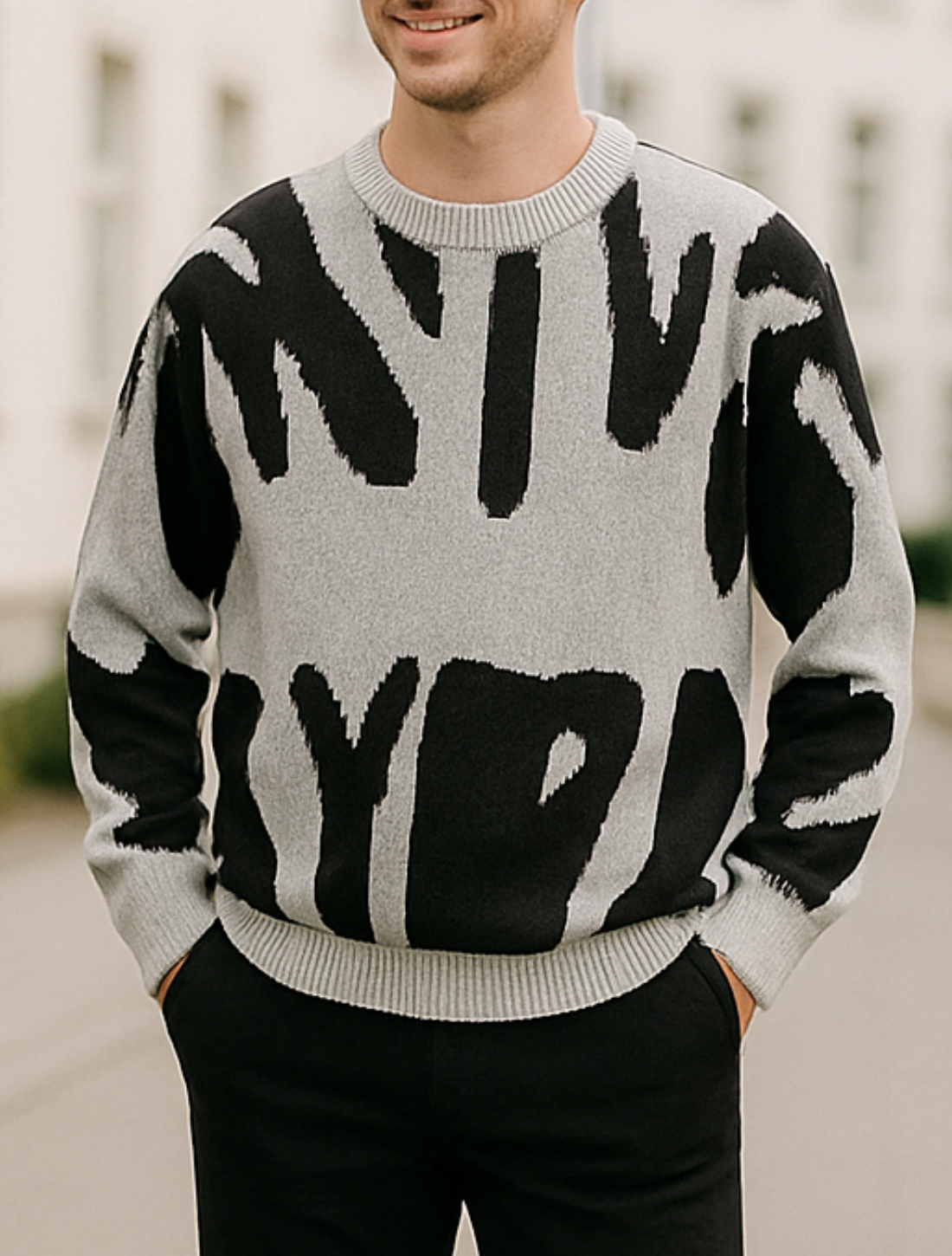 Heren Gebreide Trui, Casual Losse Ronde Hals, Herfst Winter Lange Mouwen Gebreide Top | VIQA VIQA© NEDERLAND