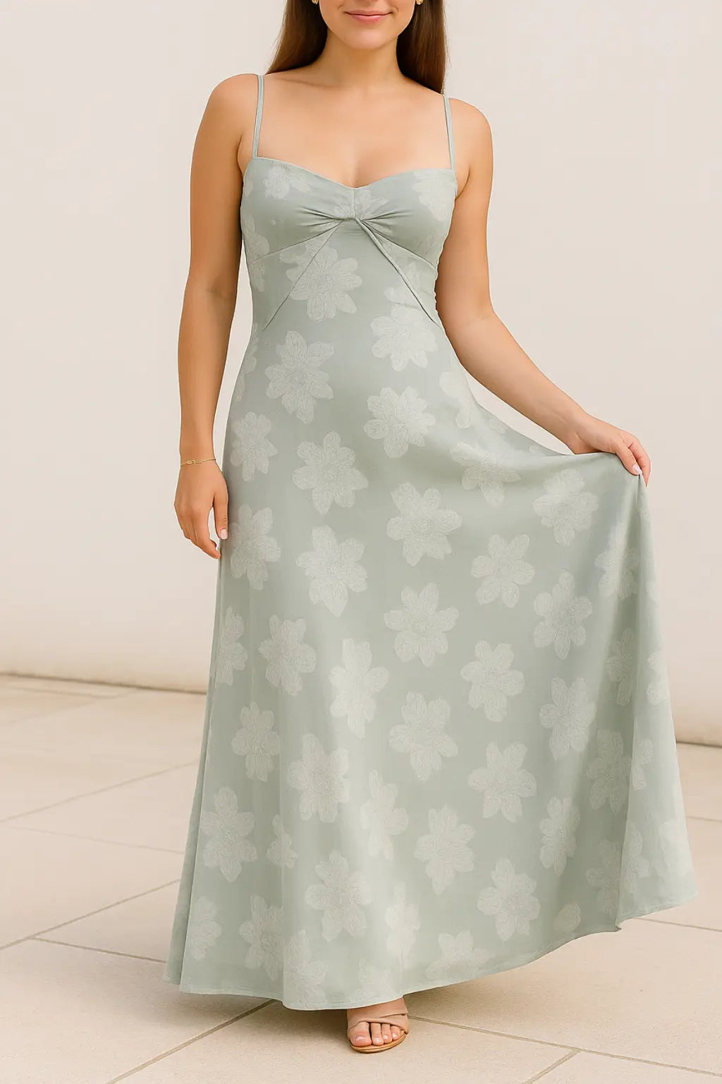 Dames Sexy Kant Halter Maxi Jurk, Sprookjesachtige Stijl Zomer Casual Jurk | VIQA VIQA© NEDERLANDGroen / XL