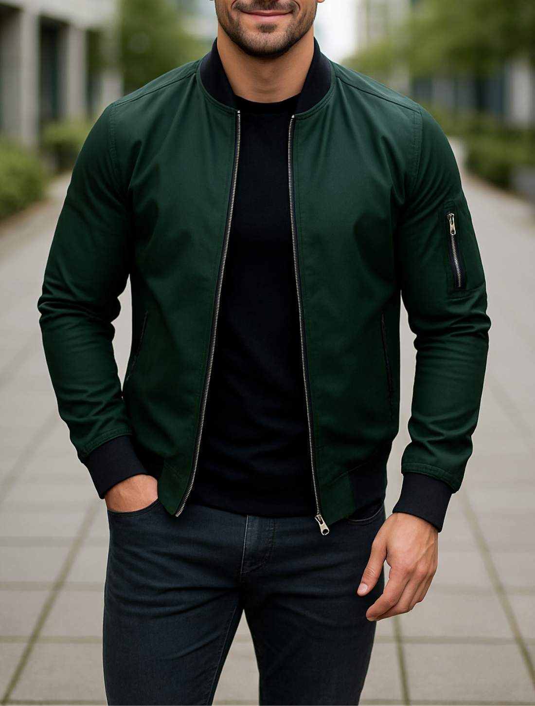 Bomberjack Voor Heren, Effen Jas Met Rits, Casual Zakelijke Streetwear Windjack | VIQA VIQA© NEDERLAND