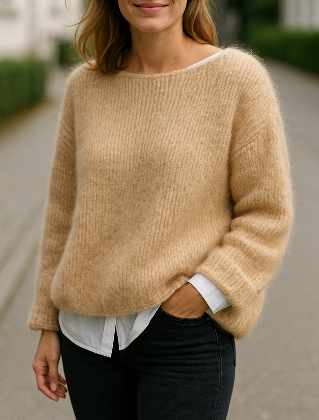 Gebreide Trui Voor Dames, Losvallend Model Met Lange Mouwen, Ronde Hals, Casual, Effen Kleur | VIQA VIQA© NEDERLAND