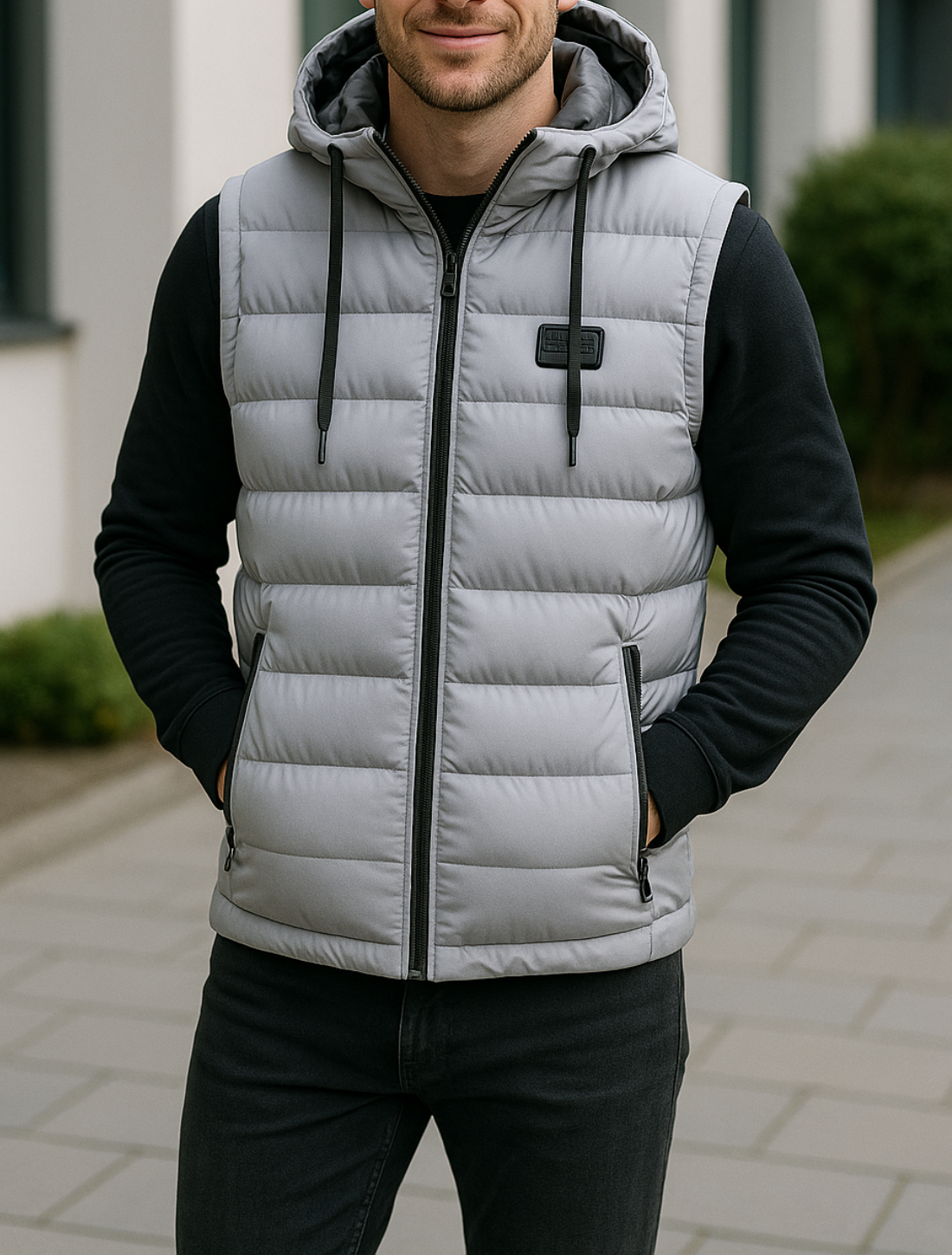 Herenvest Met Capuchon En Katoenen Voering, Mouwloze Casual Rits Jas Vest | VIQA VIQA© NEDERLAND