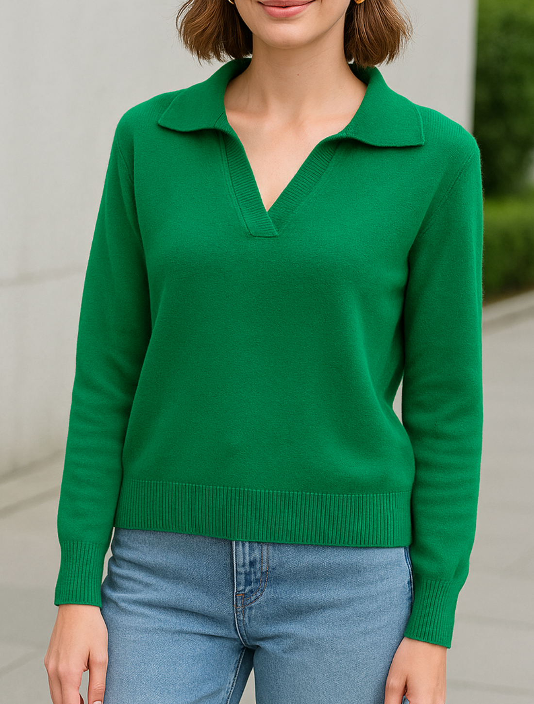 Dames Kasjmier Trui, Polo Kraag Los Gebreide Trui, Dikke Winter Trui | VIQA VIQA© NEDERLAND