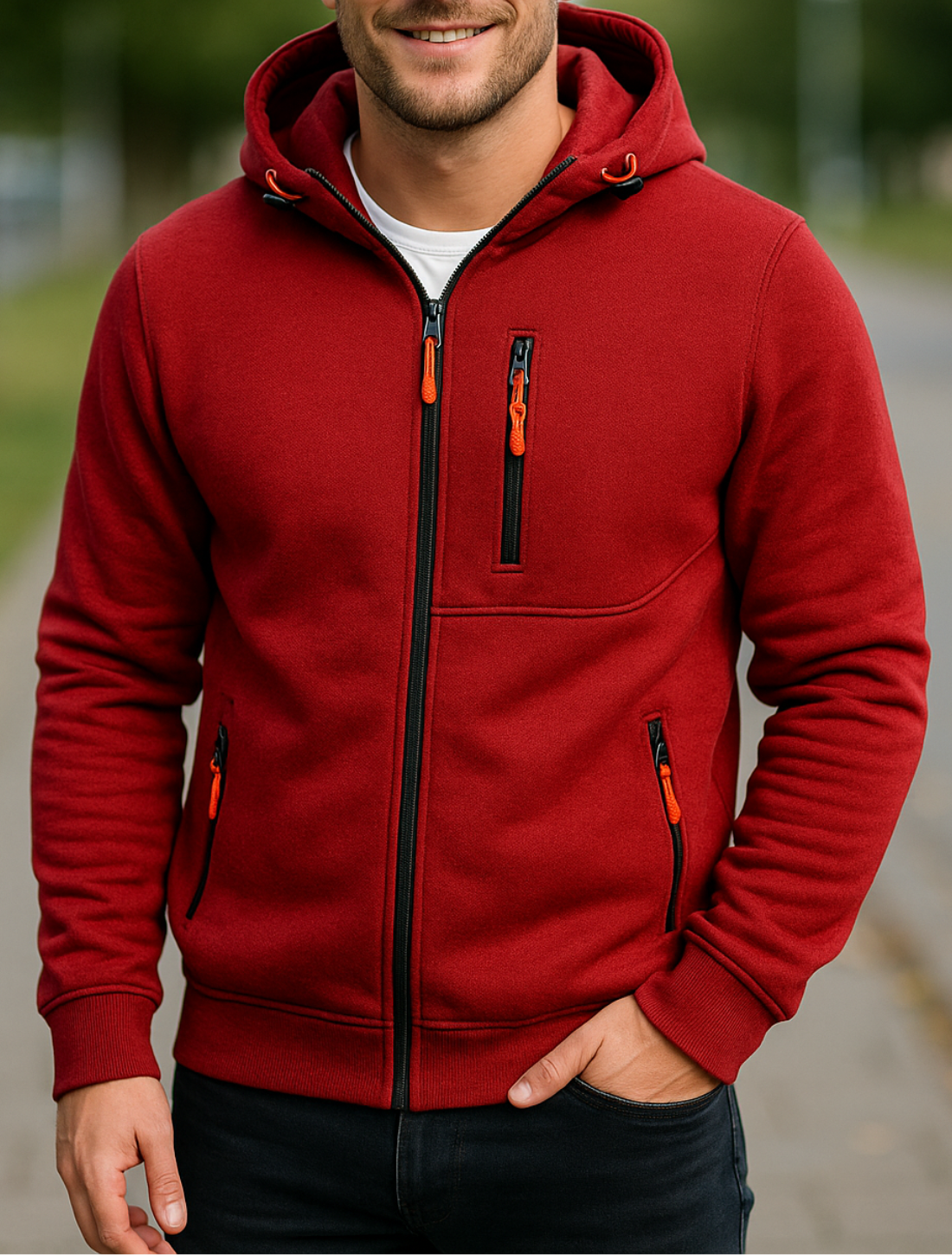 Herenjas Met Capuchon, Effen Gekleurde Casual Hoodie Met Lange Mouwen En Ritssluiting Gym Sport Hoodie Lente Herfst | VIQA VIQA© NEDERLAND