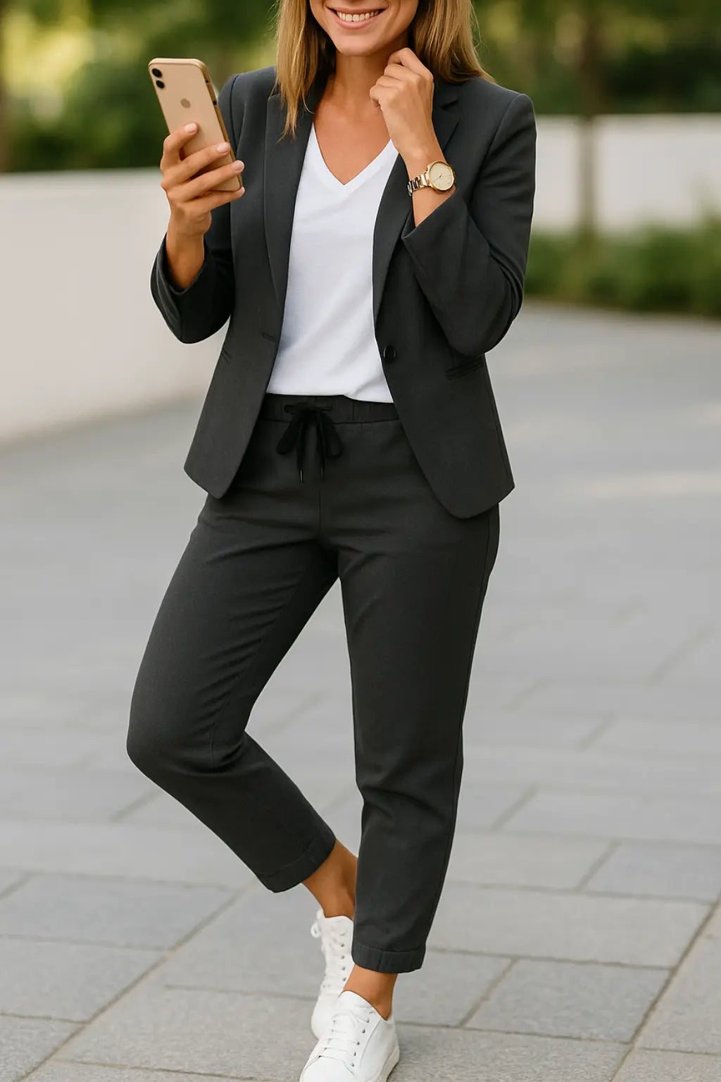 Dames Kostuum Set, Elegante Zomer Tweedelig Outfit, Casual Zakelijke Slijtage | VIQA VIQA© NEDERLANDZwart / 2XL