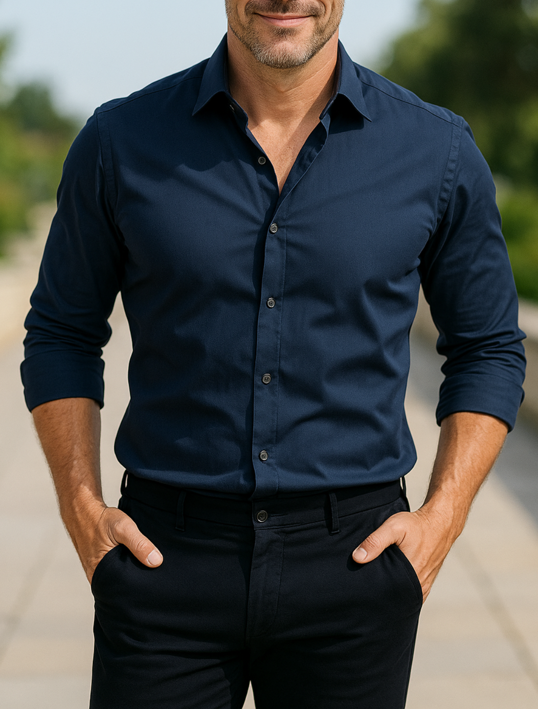 Slim Pasvorm Herenoverhemd, Casual Effen Kleur Met Lange Mouwen En Ritssluiting | VIQA VIQA© NEDERLAND