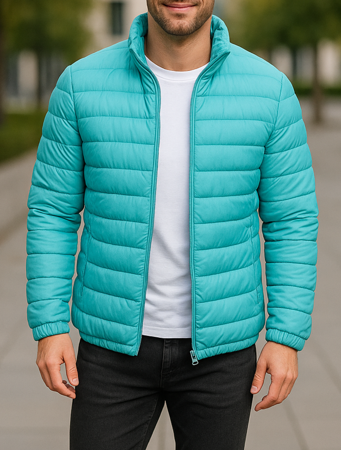 Heren Winter Gewatteerde Donsjas, Dikke Warme Staande Kraag Casual Windjack | VIQA VIQA© NEDERLAND