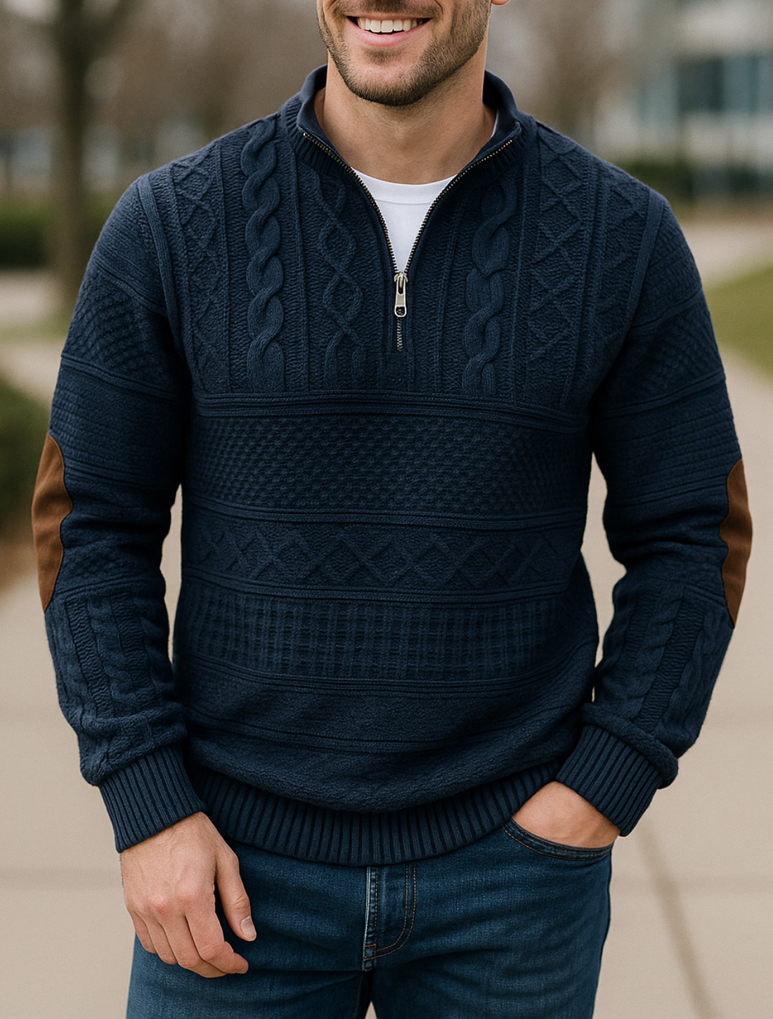 Outdoor Hoodie Voor Heren, Sweatshirt Met Ritssluiting En Jacquardprint, Casual Pullover Met Lange Mouwen | VIQA VIQA© NEDERLAND