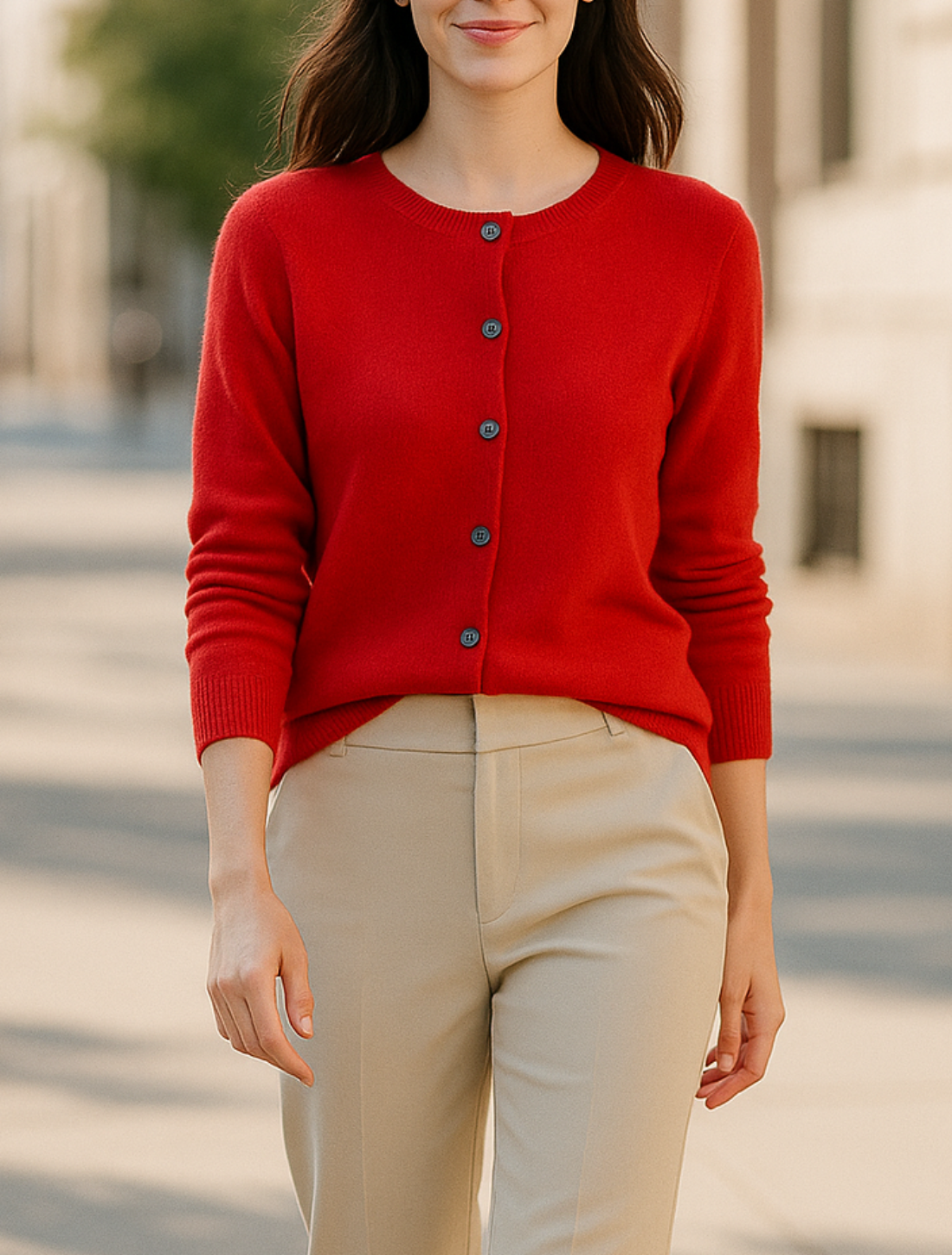 Dames Merinowollen Kardigan, Chique Zachte Gebreide Trui Met Ronde Hals Voor Herfst En Winter | VIQA VIQA© NEDERLAND