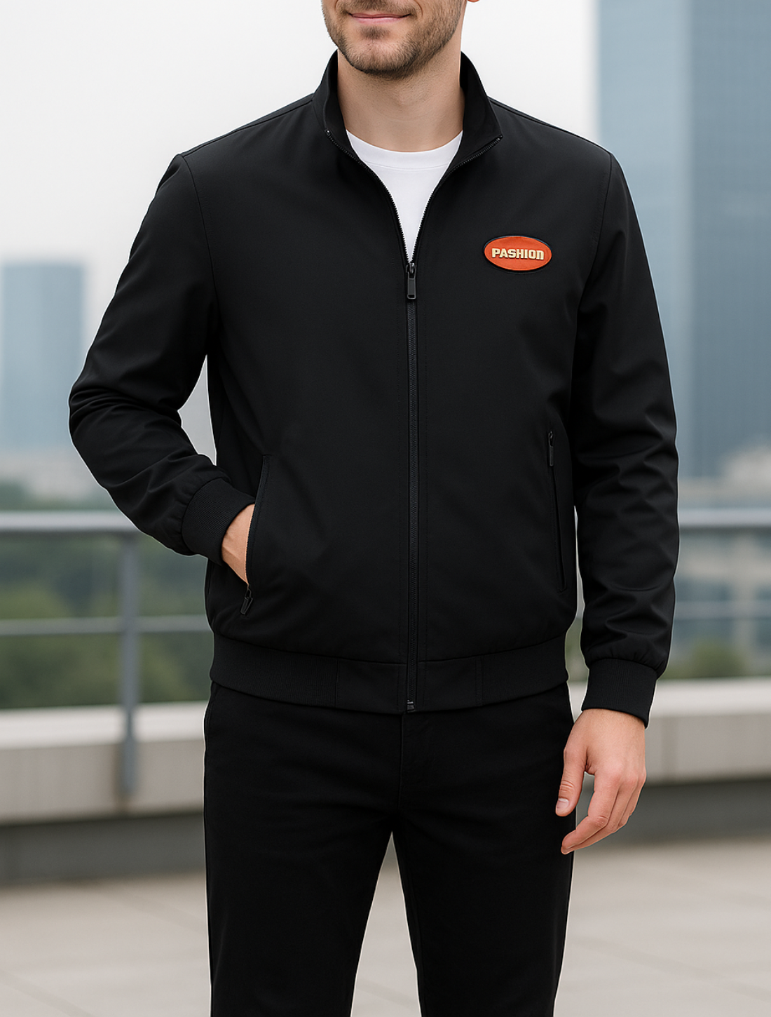 Herenjasje Met Opstaande Kraag, Casual Zakelijke Jas Veelzijdige Bovenkleding | VIQA VIQA© NEDERLAND