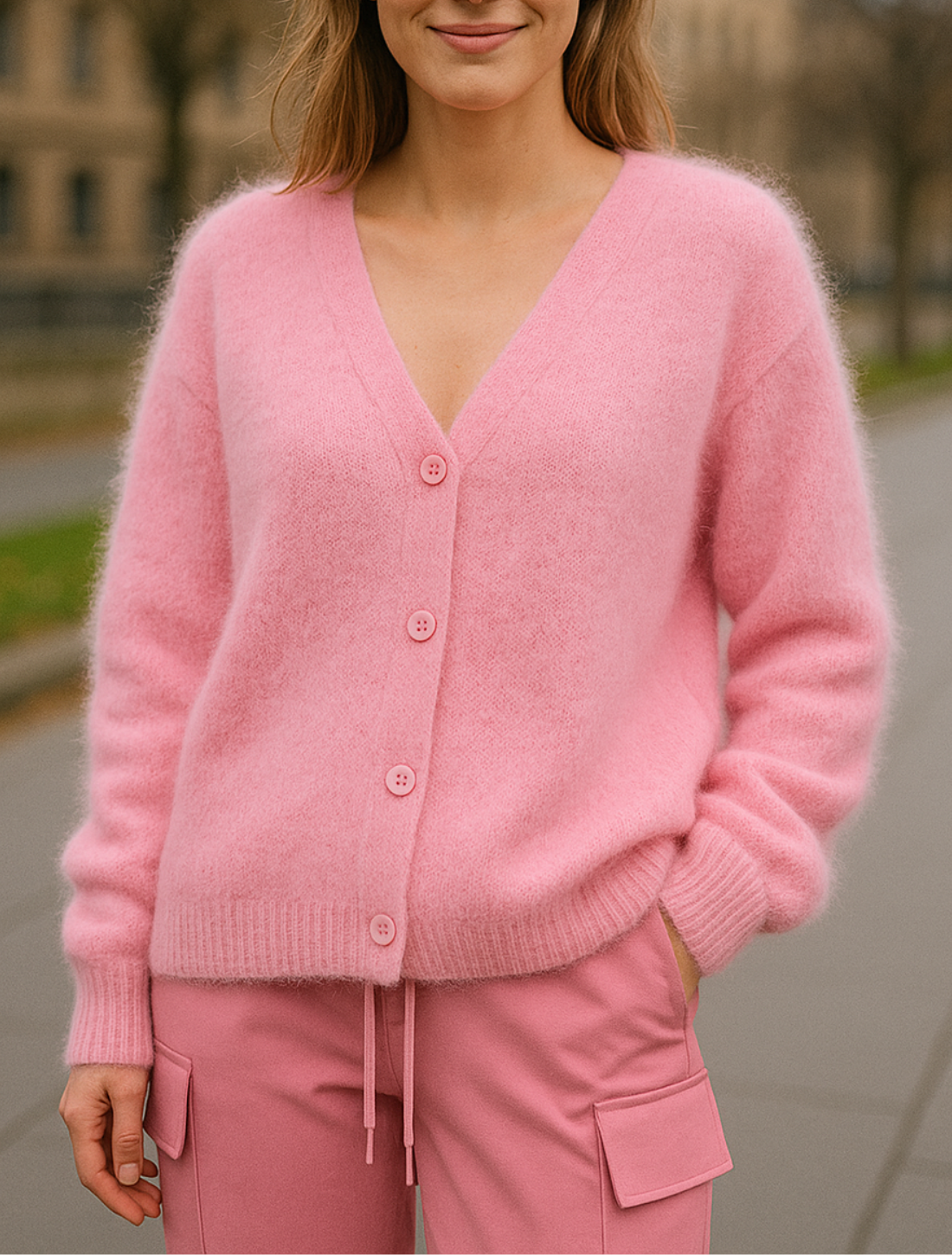 Damesvest Met V-Hals, Gebreide Trui Jas Met Lange Mouwen En Knopen, Casual Effen Jas | VIQA VIQA© NEDERLAND